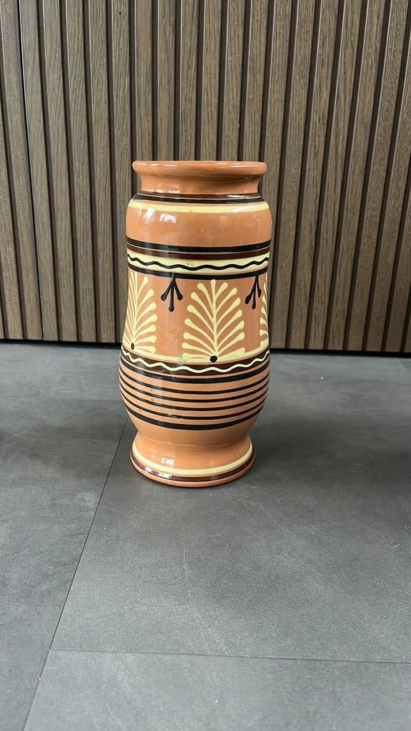 Vintage keramieken vaas – jaren 60/70 retro design, Ophalen of Verzenden