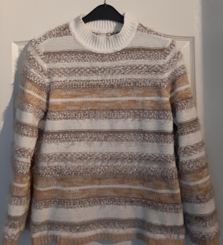 LEIKE Trui in Ecru en Bruintinten, Maat 38/40 (M), Overige kleuren, Gracia, Ophalen of Verzenden