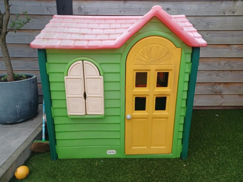 Little Tikes speelhuis, glijbaan en wipwap - goede staat, Ophalen of Verzenden, Gebruikt