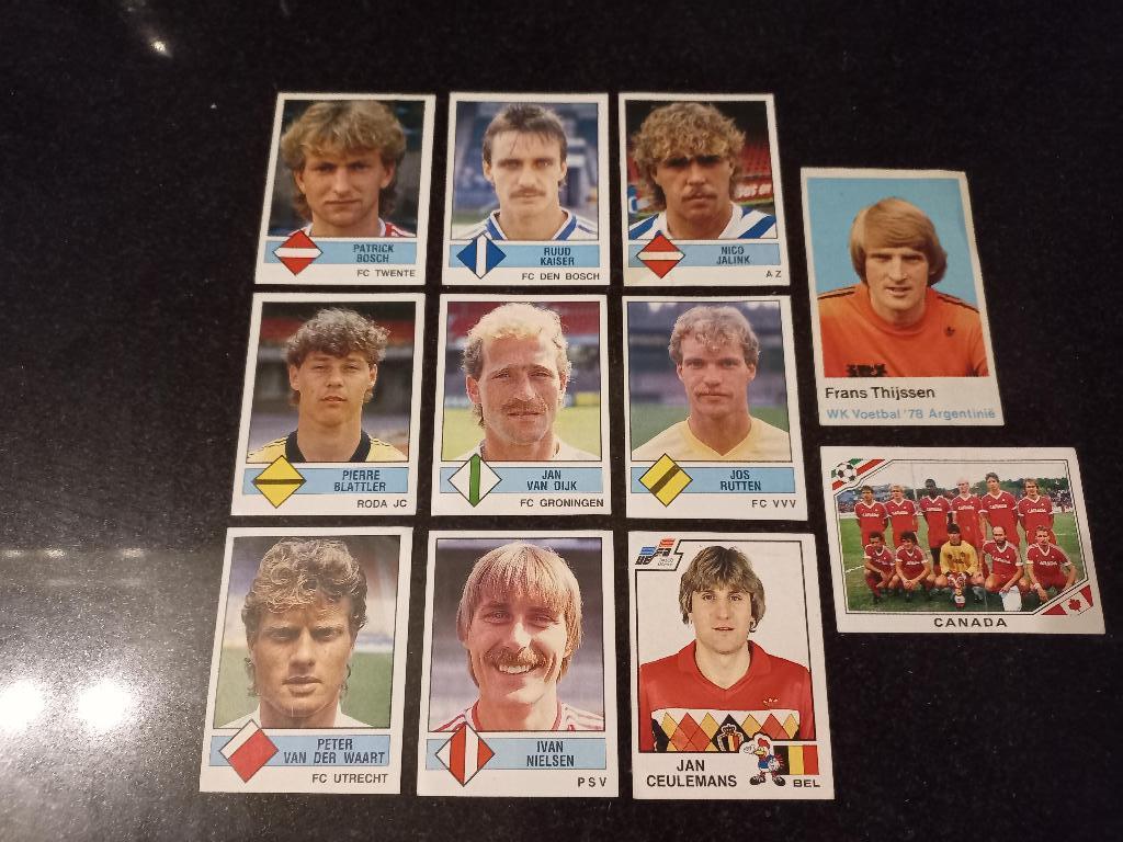 Panini Voetbal plaatjes Euro 84 Mexico 86 1987 WK 78 Vintage, Ophalen of Verzenden, Zo goed als nieuw, Plaatje