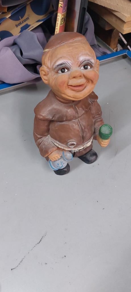 Leuke Tuinkabouter met Gieter en Lantaarn, Ophalen of Verzenden, Gebruikt, Overige materialen, Tuinkabouter