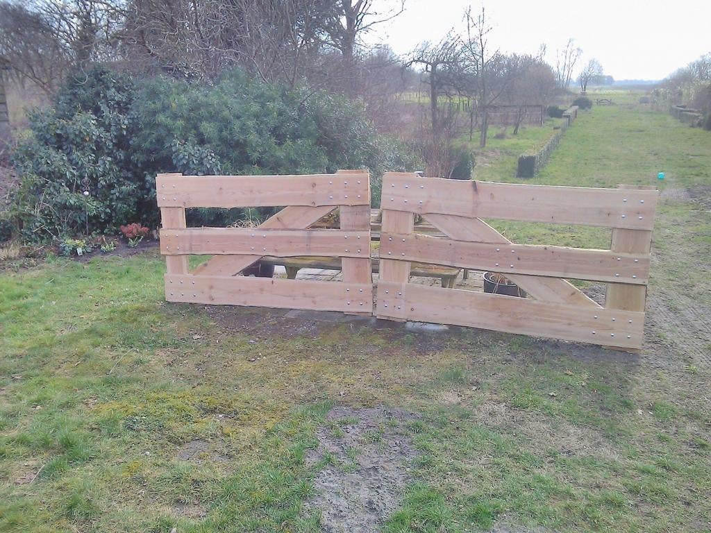 Nieuw Landelijk  Douglas landhek 4 meter breed, Tuin en Terras, Tuinhekken en Hekwerk, Ophalen, Nieuw, Hout, Tuinhek