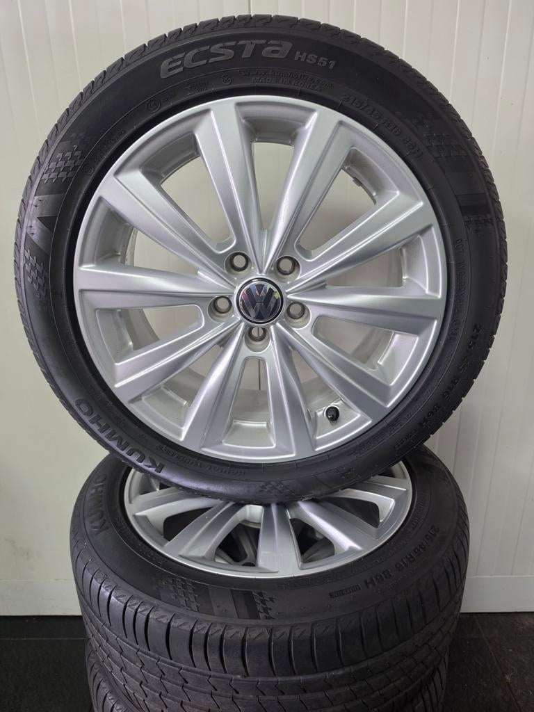 Vw polo velgen 16 inch met zomerbanden, 215 mm, 16 inch, Banden en Velgen, Ophalen of Verzenden