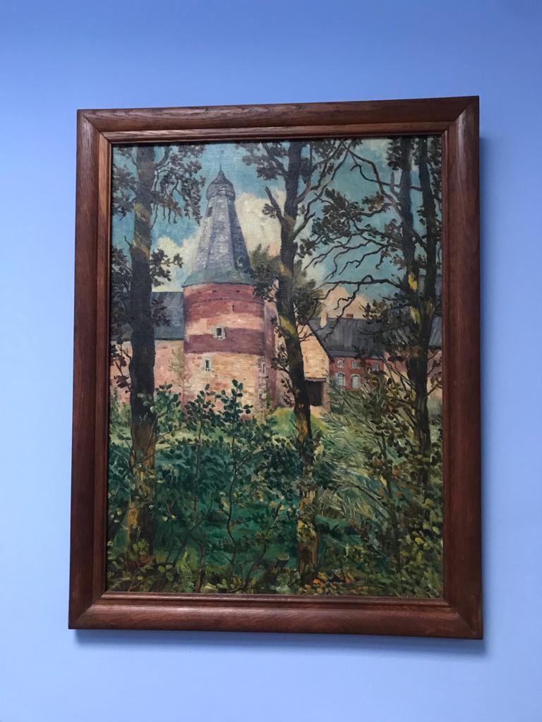 Schilderij kasteel in limburg., Ophalen of Verzenden