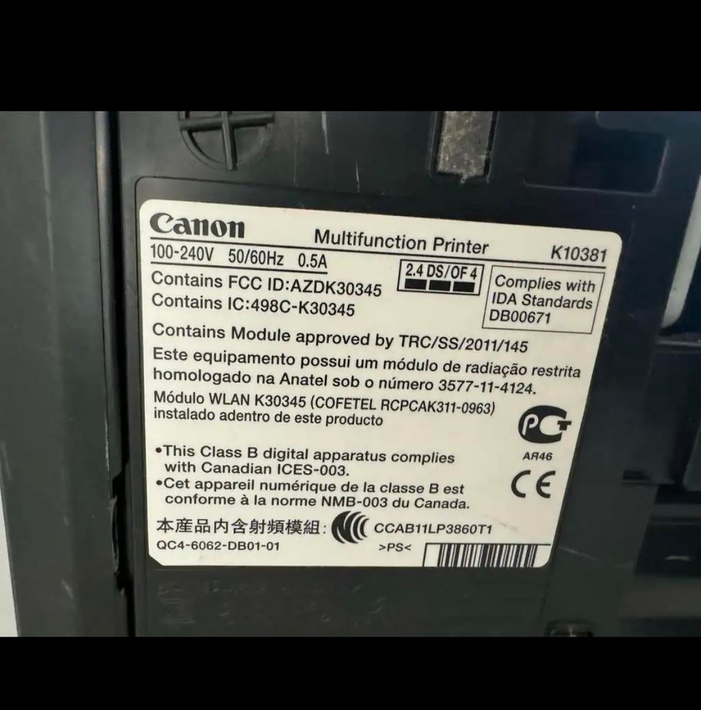 Canon Multifunction Printer K10381, Computers en Software, Printers, Ophalen, Gebruikt, Inkjetprinter, All-in-one