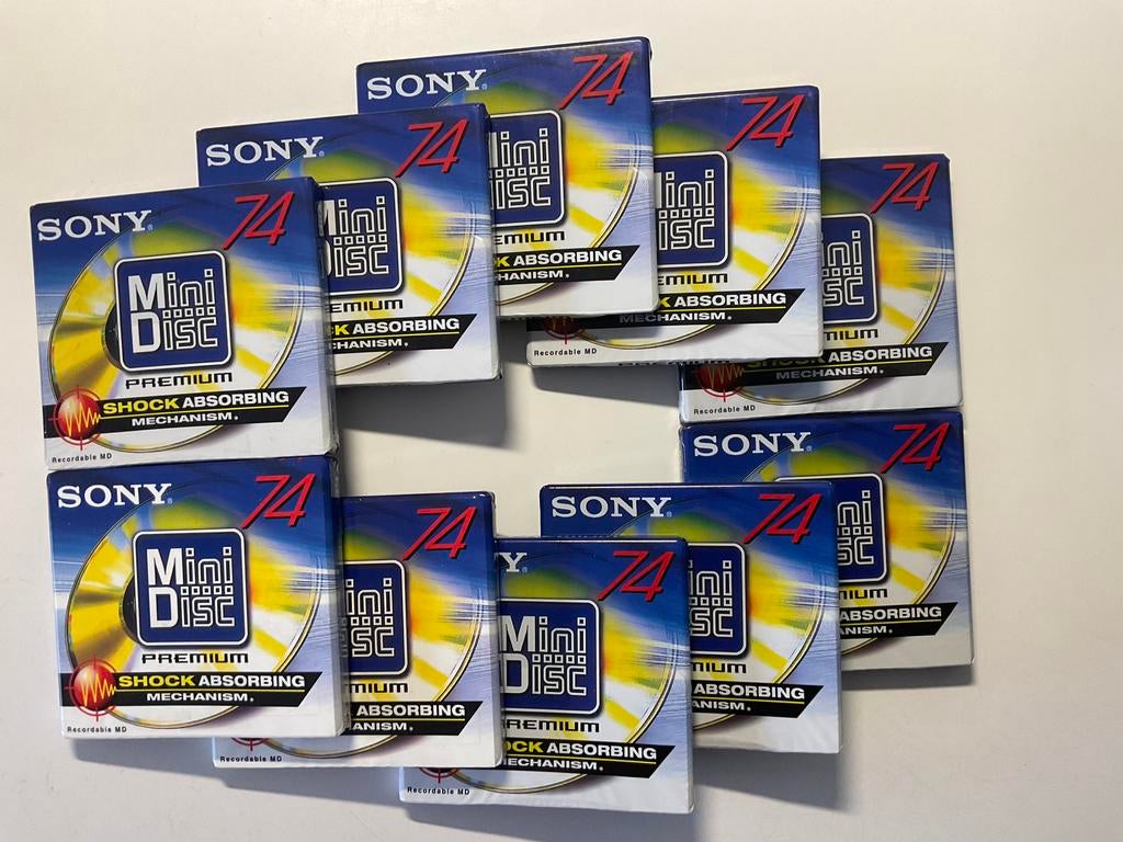 Minidisc’s  SONY PREMIUM GOLD 10x nieuw in verpakking 74 min, Audio, Tv en Foto, Ophalen of Verzenden
