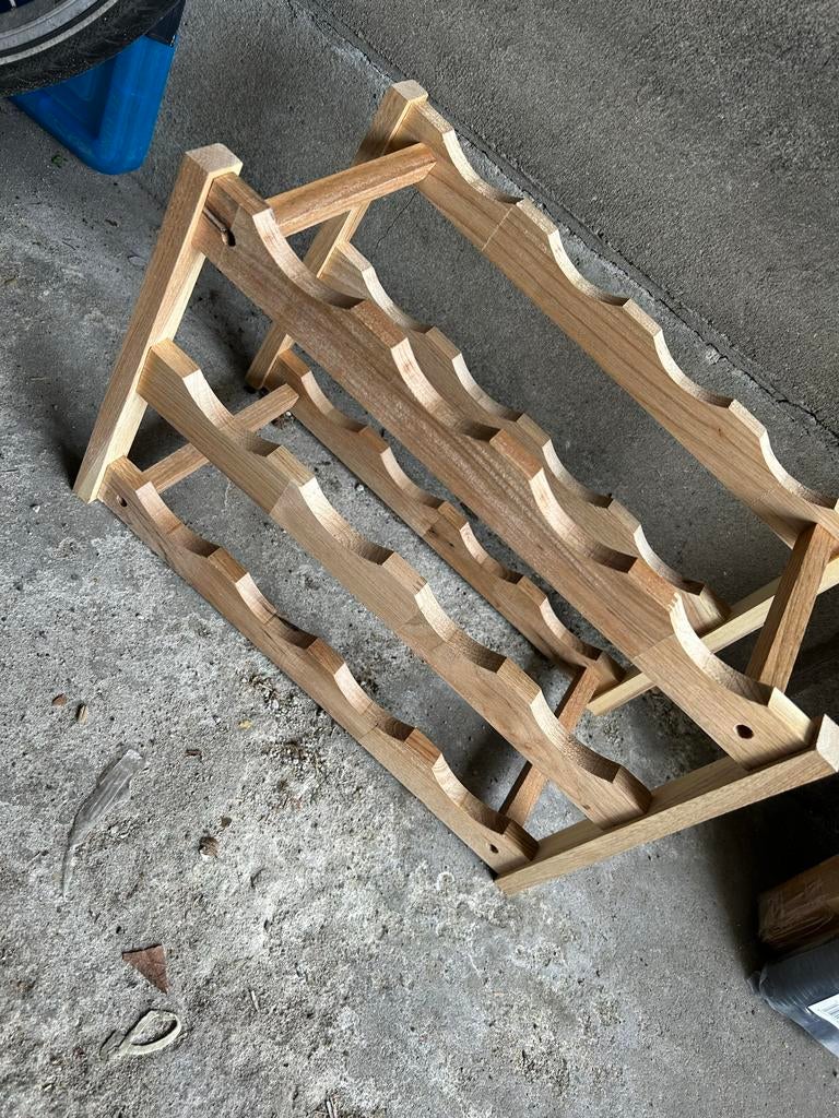 Houten wijnrek voor 12 flessen, Huis en Inrichting, Woonaccessoires | Wijnrekken, Gebruikt, 5 tot 15 flessen, Ophalen of Verzenden