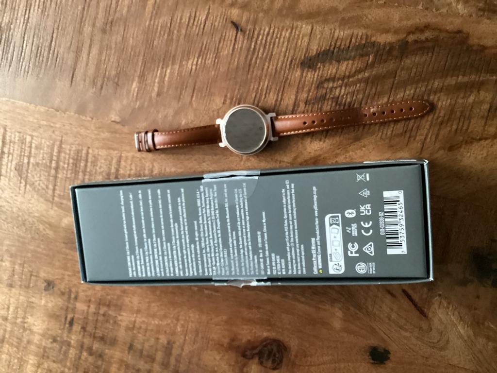 Garmin Lily 2 Classic smartwatch met bruine leren band, Ophalen of Verzenden, Gebruikt, Android