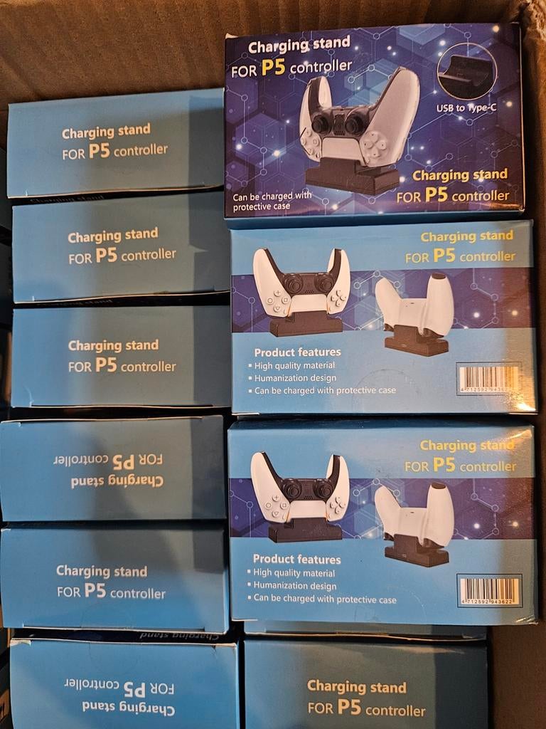45 stuks PS5 Controller Oplader / Charging Stand, Ophalen of Verzenden, Nieuw, Voeding, Oplader of Kabel, PlayStation 5