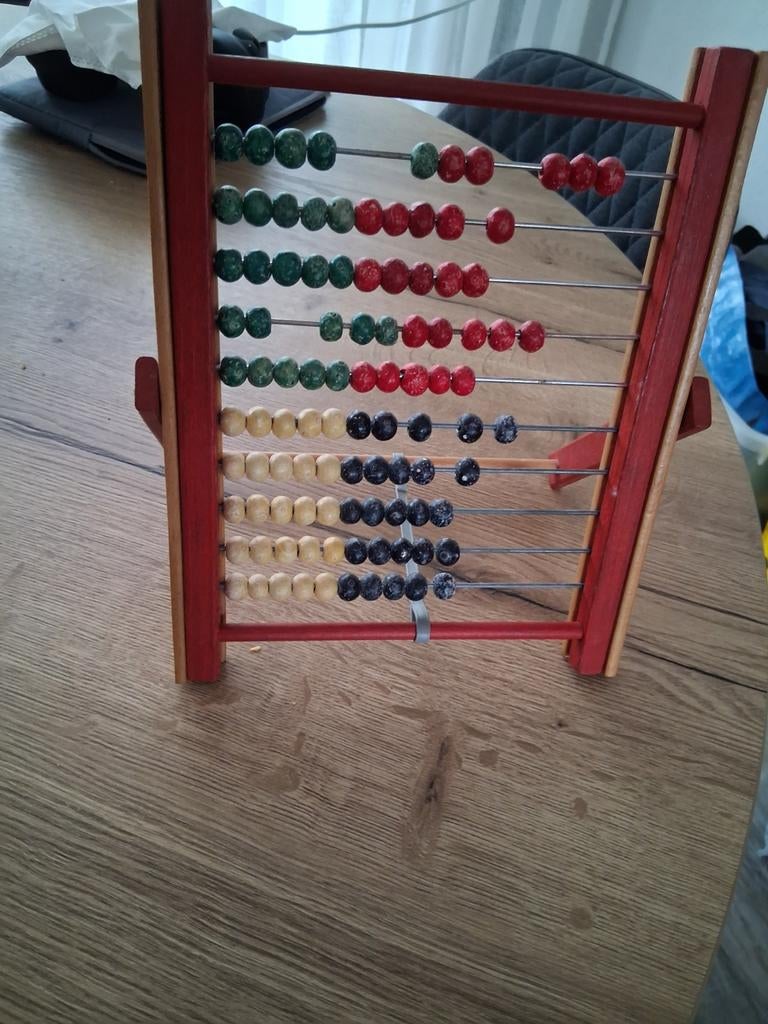 Vintage Telraam - Houten Abacus, Verzamelen, Speelgoed, Ophalen, Gebruikt
