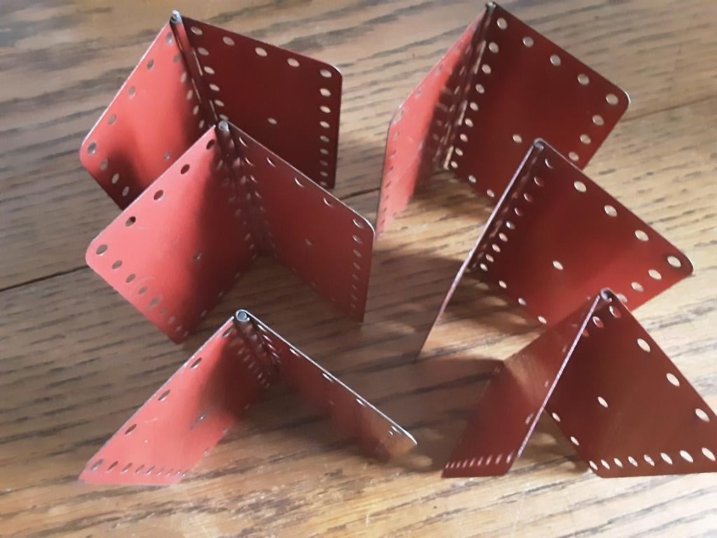 Te koop, 6 Meccano  scharnierplaten, Ophalen of Verzenden, Groter dan 1:32