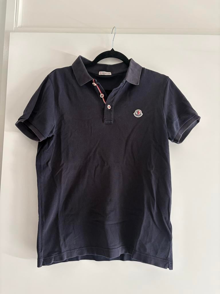 Moncler Polo maat S navy blue, Ophalen of Verzenden, Gedragen, Maat 46 (S) of kleiner, Blauw