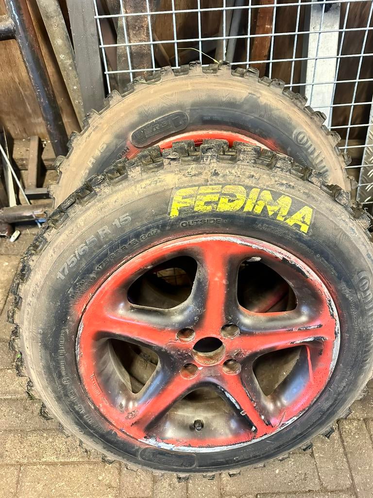 Noppenbanden, crossbanden Fedima 175/65 R15, Auto diversen, Ophalen of Verzenden