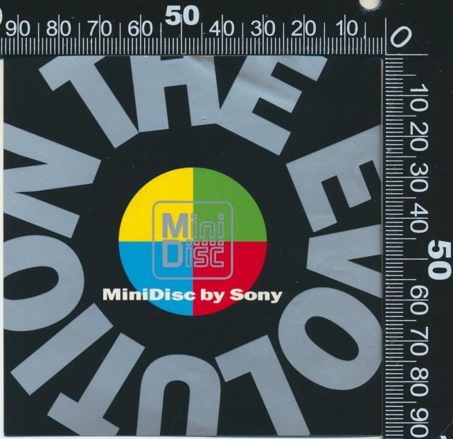 Sticker: Sony - MiniDisc, Verzenden, Zo goed als nieuw, Bedrijf of Vereniging