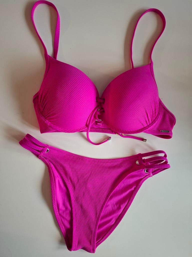 Push up bikini - Maat D80, Ophalen of Verzenden, Roze, Bikini, Onbekend
