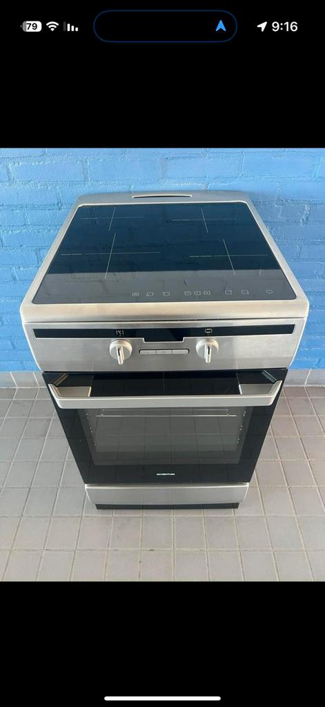 Mooie  inductie fornuis met bezorgen, Witgoed en Apparatuur, Fornuizen, 60 cm of meer, Zo goed als nieuw, Inductie, Vrijstaand