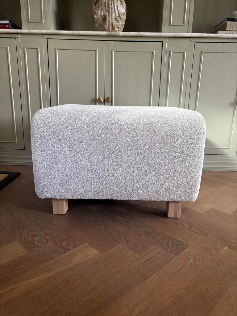 NIEUW!! IKEA POEF STOCKHOLM 2025, Djurmo grijs/wit, Ophalen of Verzenden, Nieuw