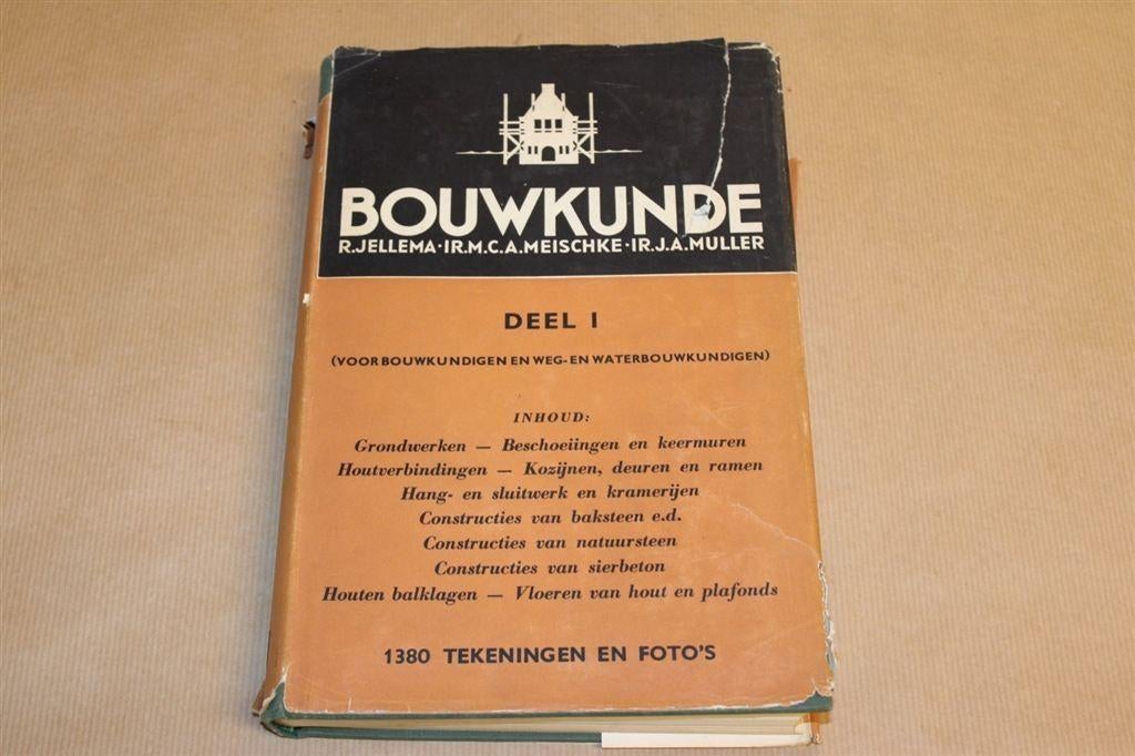 Bouwkunde Deel 1 - Jellema - 1960, Ophalen of Verzenden, Gelezen, Bouwkunde