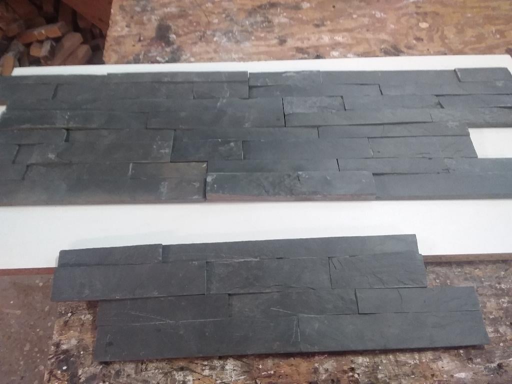 Black slate steenstrips , 0,62 m², Ophalen, Nieuw