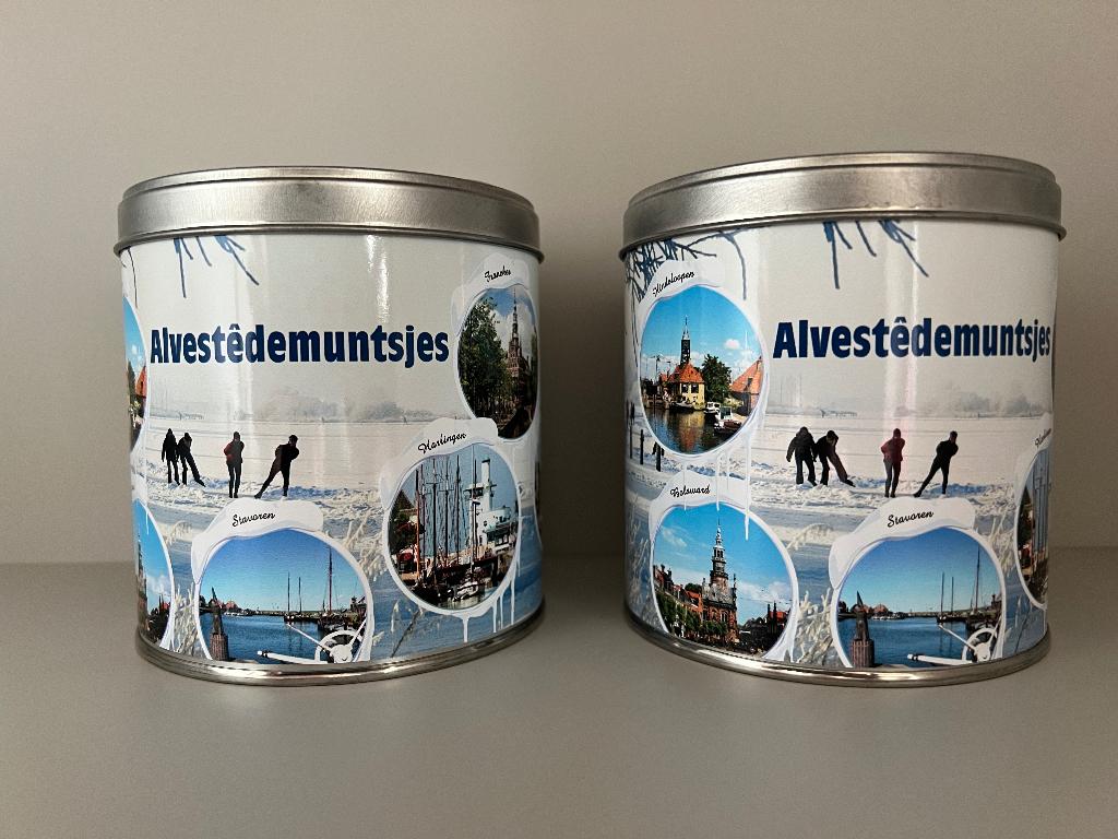 Alvestêdemuntsjes Elfsteden (pepermunt) blikken 200 gram, Verzamelen, Blikken, Ophalen, Zo goed als nieuw, Overige, Overige merken