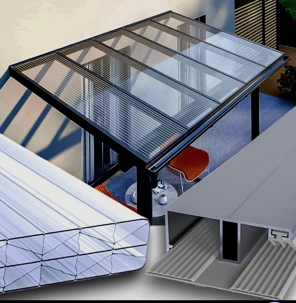 polycarbonaat platen afdak overkapping nieuw gebuikt goedkoo, Ophalen, Zo goed als nieuw, Overige materialen, Minder dan 20 mm