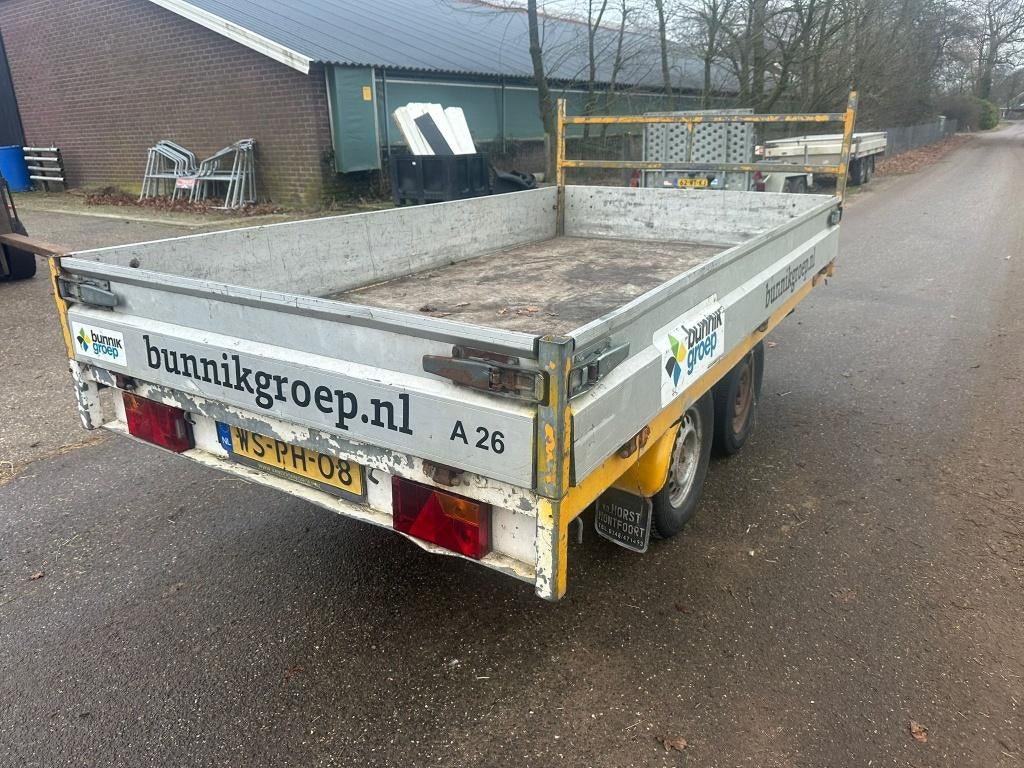 Plateau aanhanger tandemasser !!, Ophalen of Verzenden, Zo goed als nieuw