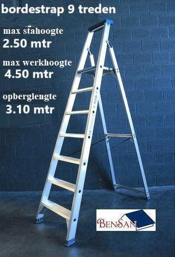 trap bordestrap 9 treden huren bensan enter, Ophalen, Zo goed als nieuw, Overige