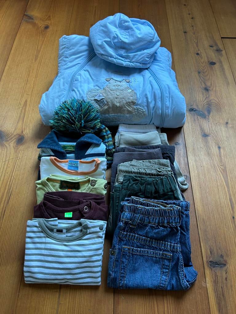 Pakket jongen maat 62 longsleeves/broeken/skipak, Ophalen of Verzenden, Gebruikt, Maat 62