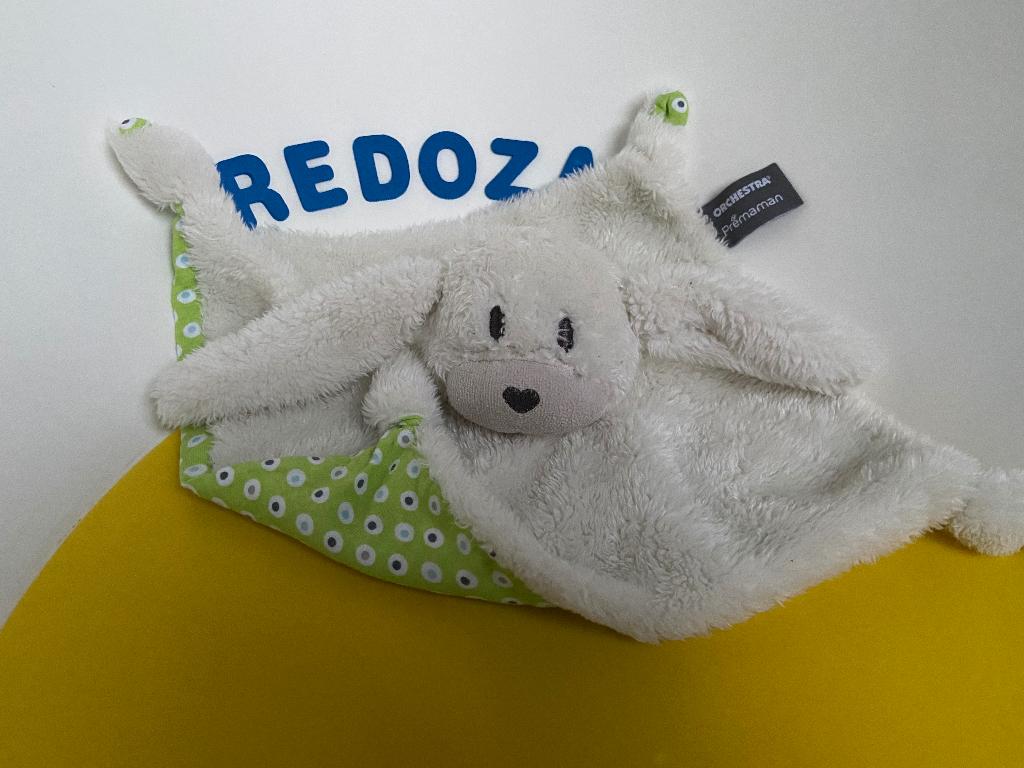 3915 orchestra premaman doekje konijn wit groen, Kinderen en Baby's, Ophalen of Verzenden, Zo goed als nieuw, Konijn