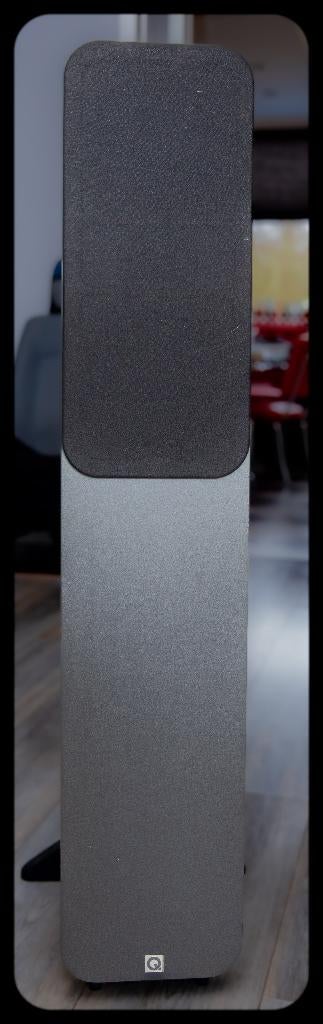 q acoustics 3050, Gebruikt, 60 tot 120 watt, Front, Rear of Stereo speakers, Ophalen