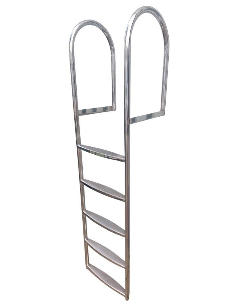 zwemtrap voor steiger RVS 5 of 7 treden, gelast en gepolijst, Tuin en Terras, Zwembad-toebehoren, Nieuw, Ladder, Ophalen of Verzenden