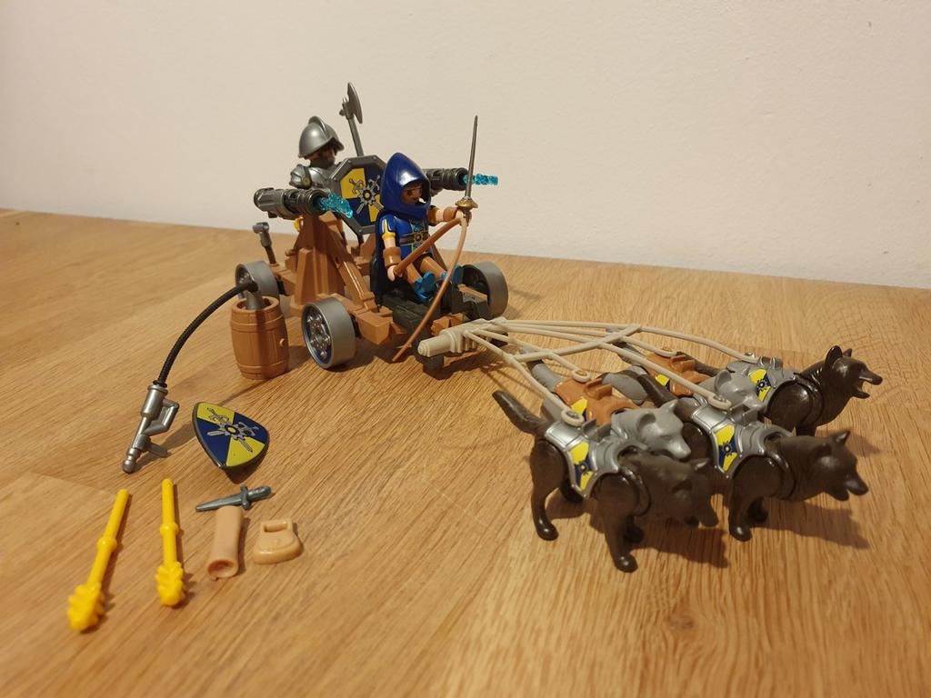 Playmobil Novelmore Ridders met Waterkanon & Wolven (70225), Ophalen of Verzenden, Zo goed als nieuw, Complete set
