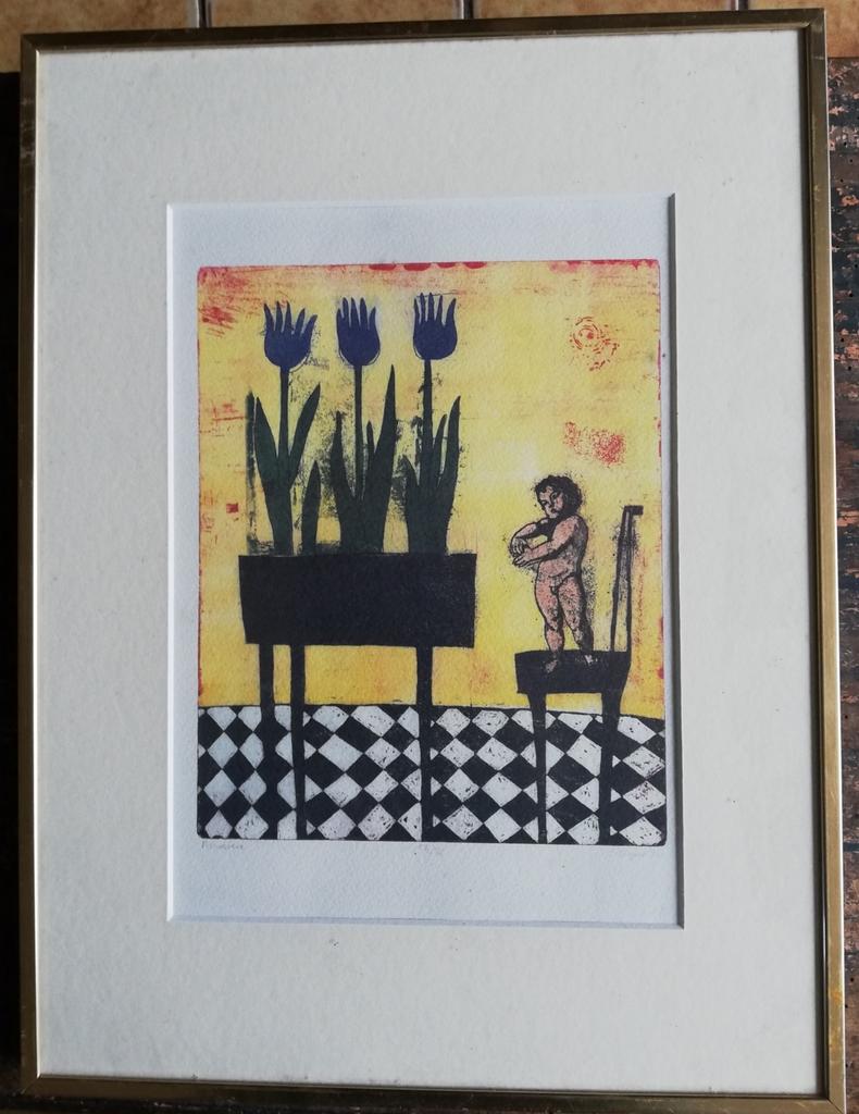 Eliza Kopec (1960), 'Primeravera'. 54/72. 30/40 cm., Antiek en Kunst, Kunst | Litho's en Zeefdrukken, Ophalen