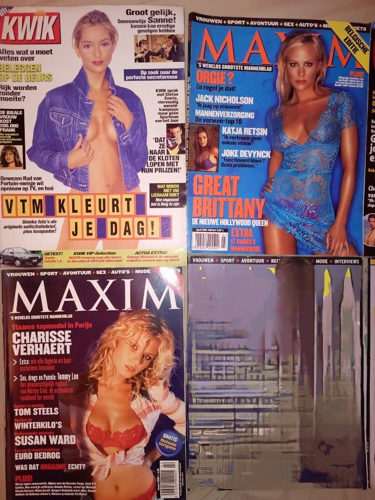 Belgische mannenbladen Ché, Maxim, Menzo en Kwik., Ophalen of Verzenden, Zo goed als nieuw, Muziek, Film of Tv