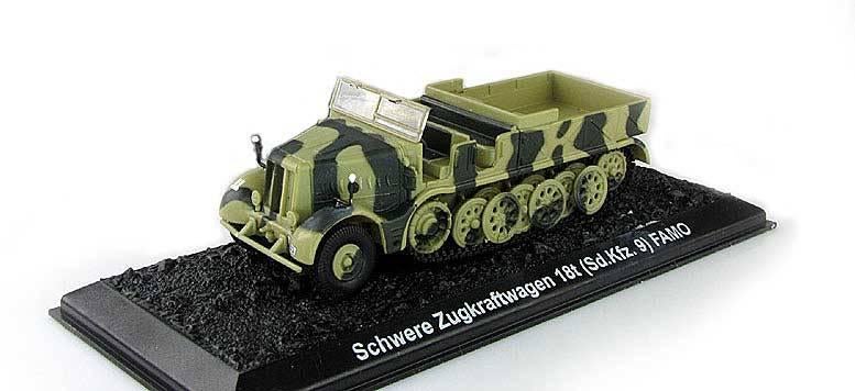 Sd Kfz 9 FAMO Half-Track Schwerer Zugkraftwagen Blitz72, 1:50 of kleiner, Dak Mantova Via Martiri di Belfiore 4 info@dakmantova.com