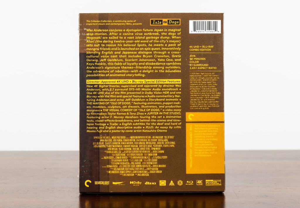Isle of Dogs 4K UHD + Blu-Ray (US Import) Criterion, -, -, Ophalen of Verzenden, Tekenfilms en Animatie