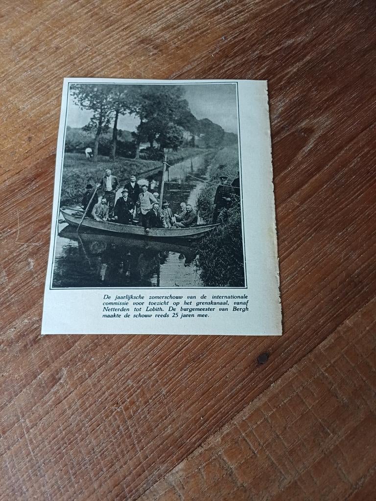 Knipsel  zomerschouw Netterden tot Lobith 1931, Ophalen of Verzenden, 1920 tot 1940, Knipsel(s)