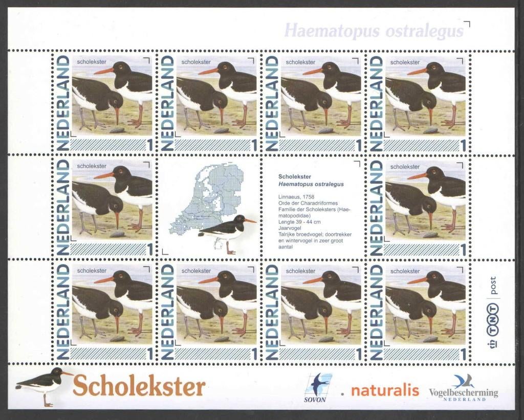 Postzegels Vogels in Nederland: Scholekster, Postzegels en Munten, Postzegels | Nederland, Postfris, Na 1940, Verzenden