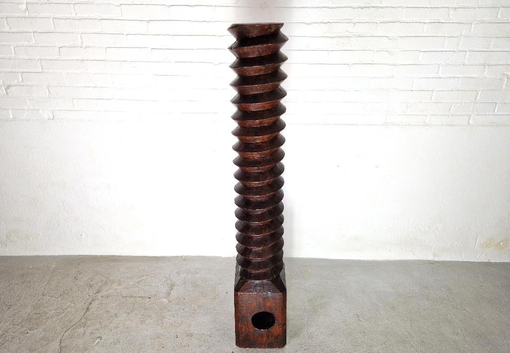 Sculptuur Object Antieke wijnpers, Frankrijk, Ophalen