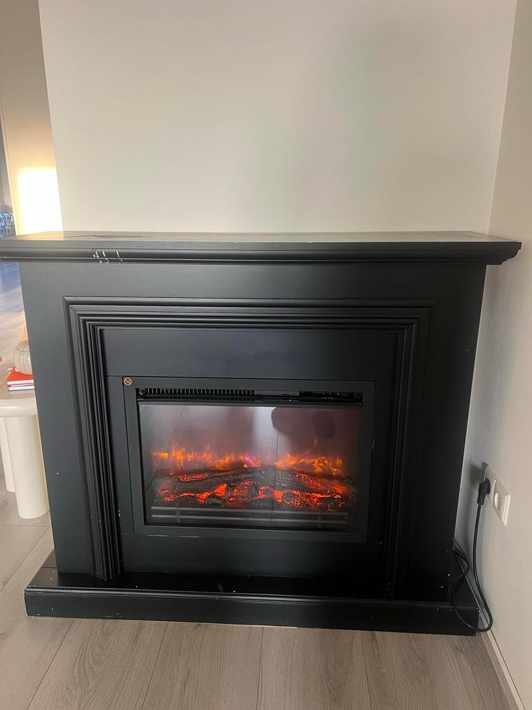 Sfeerhaard met vlam en warmteregelaar, Huis en Inrichting, Kachels, Ophalen, Nieuw, Elektrisch, Bio-ethanolhaard