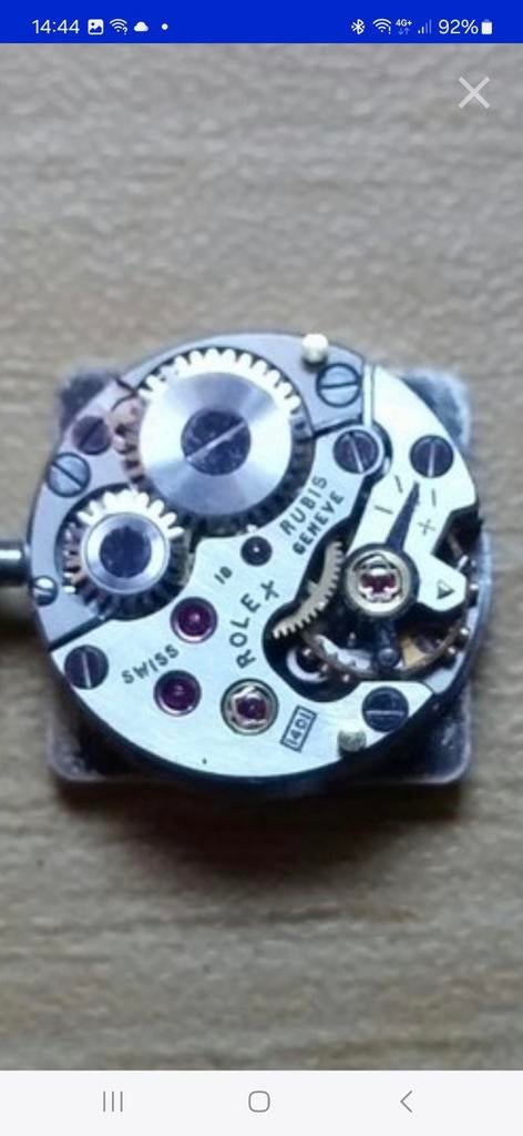 T.k. Rolex uurwerk,  dames 1.5 cm origineel, Ophalen of Verzenden, Zo goed als nieuw, Zilver, Overige merken