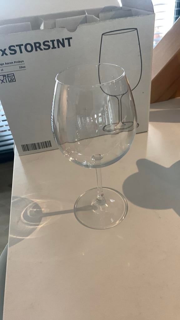 6 x wijnglas Ikea storsint nieuw, Ophalen, Glas of Glazen, Nieuw, Glas