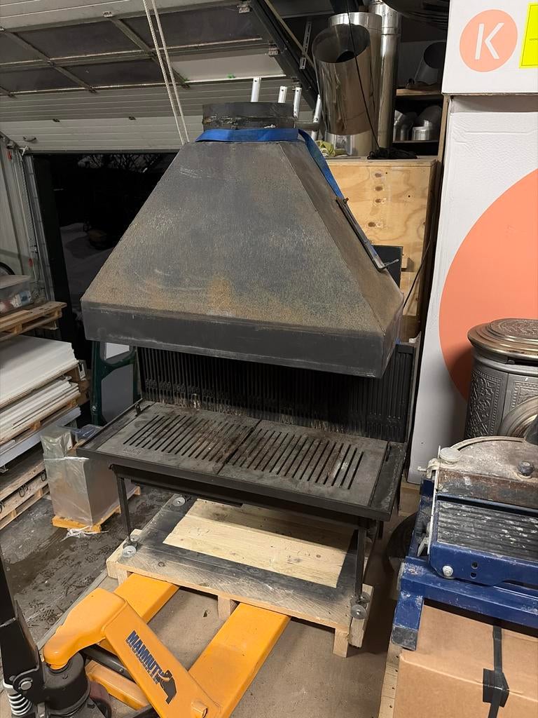 Boley Panorama houthaard, Ophalen, Gebruikt, Inbouwhaard, Houthaard