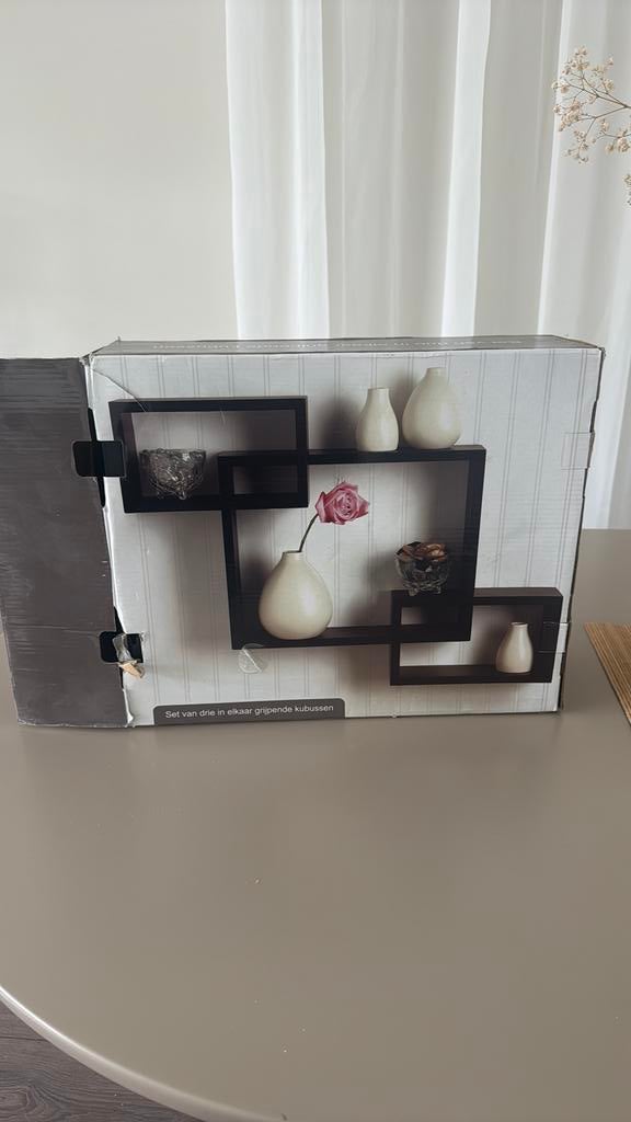 Set van drie in elkaar grijpende kubussen, Ophalen of Verzenden, Zo goed als nieuw