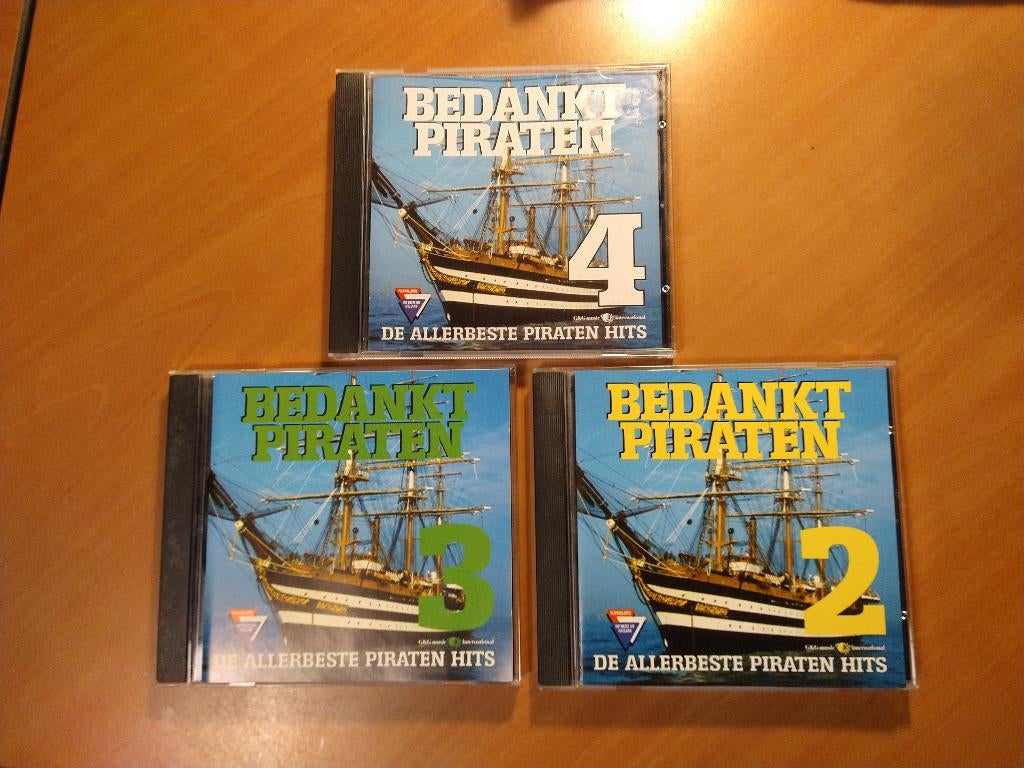 CD Bedankt Piraten 2 + 3 + 4.  De allesbeste piratenhits, Cd's en Dvd's, Cd's | Nederlandstalig, Ophalen of Verzenden, Zo goed als nieuw