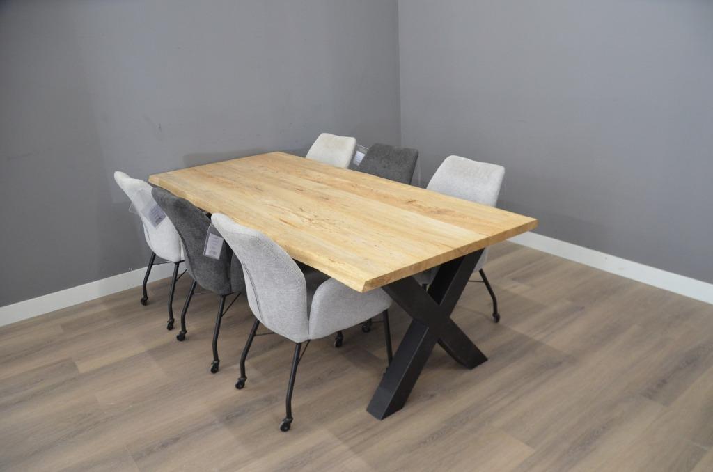Industriële eiken tafel 230 cm – eiken tafel