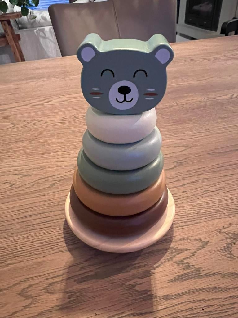 Houten stapeltoren, Kinderen en Baby's, Speelgoed | Houten speelgoed, Ophalen of Verzenden, Zo goed als nieuw