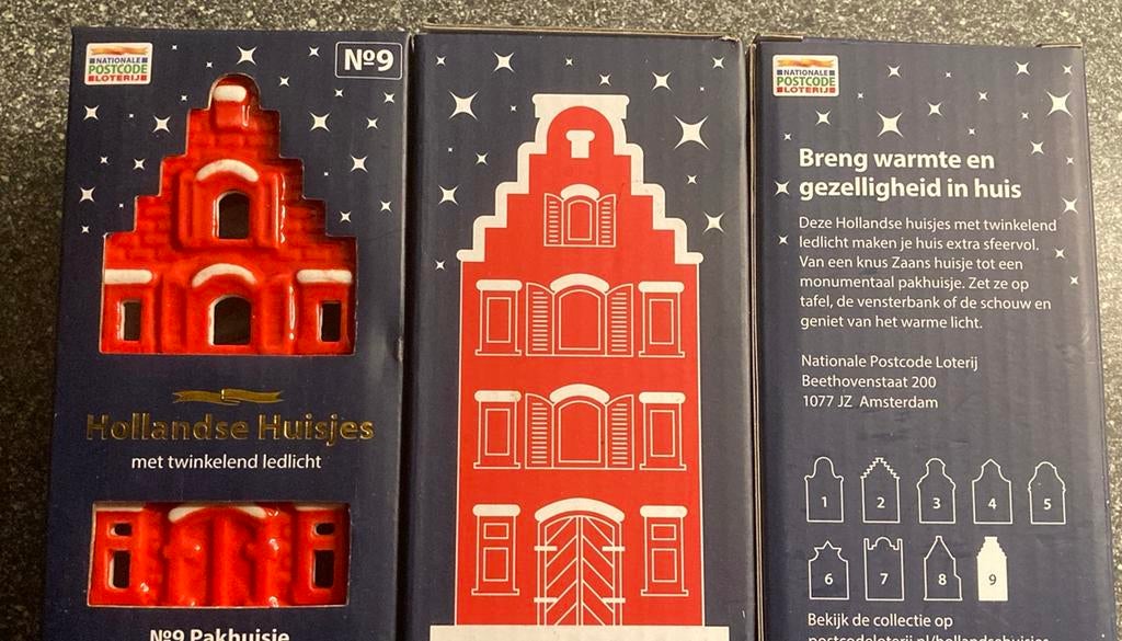 Hollandse Huisjes no 9 Pakhuis verschillende postcodeloterij, Diversen, Kerst, Ophalen of Verzenden, Zo goed als nieuw