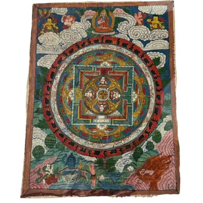 Traditionele Nepalese thangka, Ophalen of Verzenden, Gebruikt