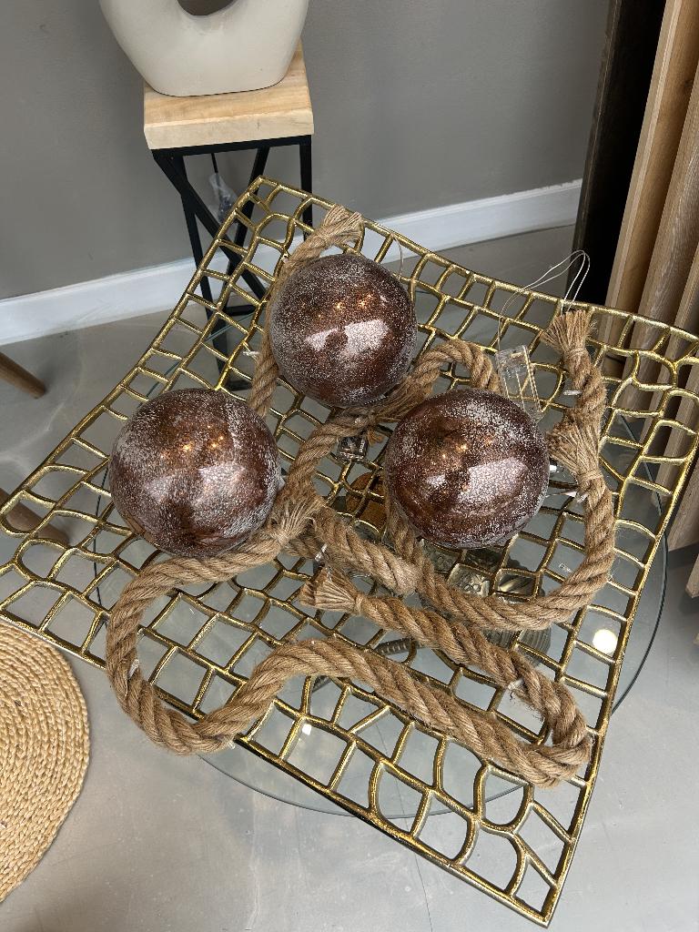 Goud decoratief dienblad, Huis en Inrichting, Ophalen, Overige materialen, Rond, Nieuw